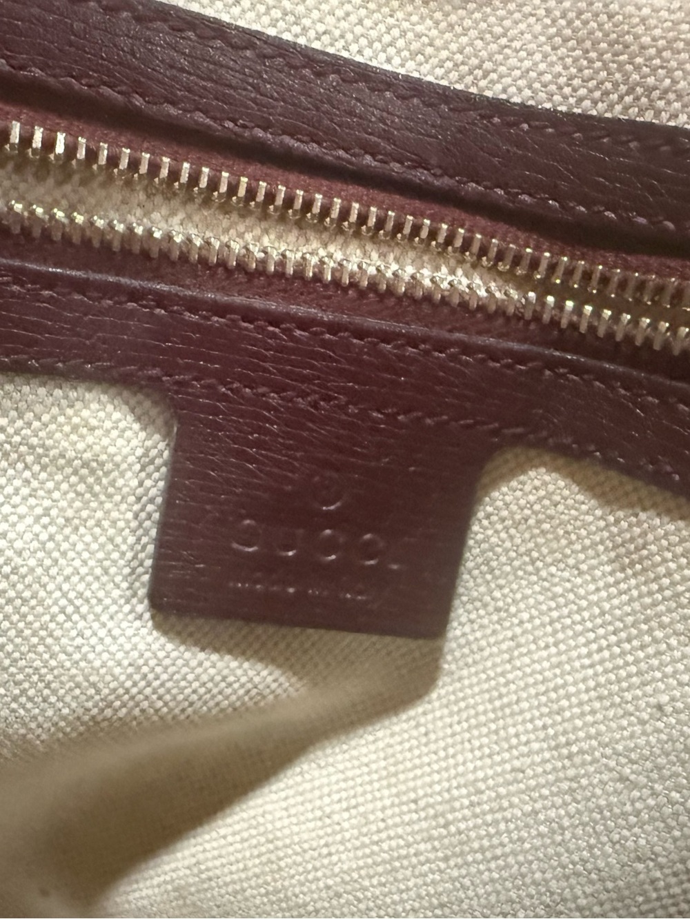 Gucci Vintage Y2K Burgundy Pink Heart Print Dome Satchel Shoulder Bag - Picture 11 of 11